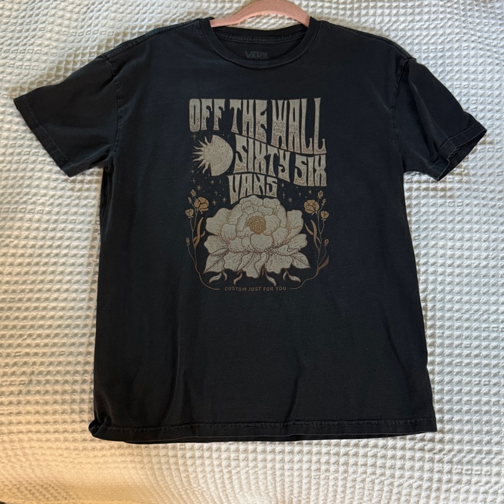 Vans Black 'Off The Wall' Graphic Tee oversized fit